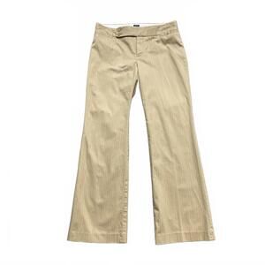 VTG Y2K GAPSTRETCH Modern Fit Flare Pants – Khaki Pinstripe – Size 6R